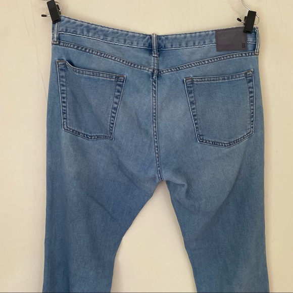 Bonobos Jeans Mens 34X34 Light Wash Distressed Straight Leg Soft Relaxed - Picture 8 of 11